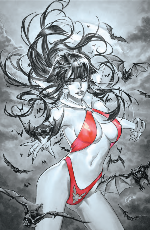 VAMPIRELLA #2 EXCLUSIVE Virgin Variant BY ELLERY SANTOS B LTD 250
