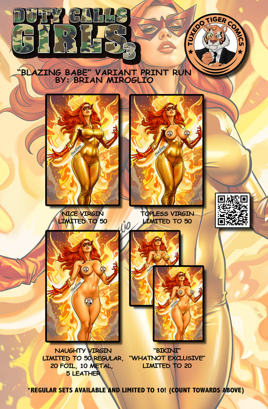 Duty Calls Girls 3 "Blazing Babe" LAST SET By BRIAN MIROGLIO RAREMARQ