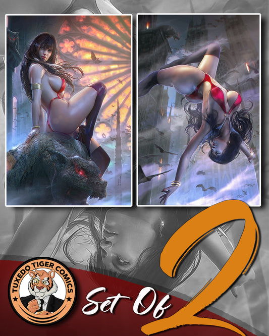 Vampirella Dark Reflections #3/Vampirella #1 Exclusive SET A by Tiago Da Silva