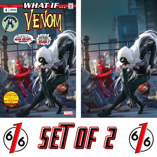 WHAT IF…? VENOM #1 TIAGO DA SILVA Trade Dress & Virgin Variant Set LTD 600 COA